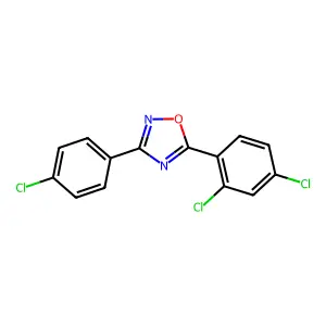 3-(4-Chlorophenyl)-5-(2,4-dichlorophenyl)-1,2,4-oxadiazole structure