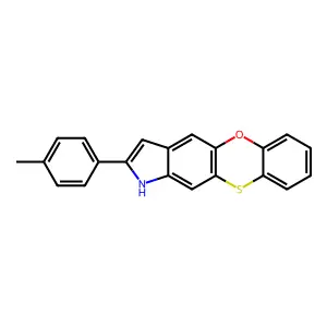 2-(4-methylphenyl)-1H-[1,4]benzoxathiino[2,3-f]indole structure