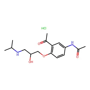 Diacetolol hydrochloride structure