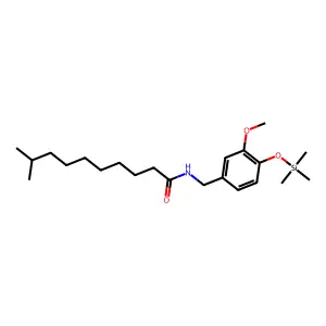 N-[(3-methoxy-4-trimethylsilyloxyphenyl)methyl]-9-methyldecanamide structure
