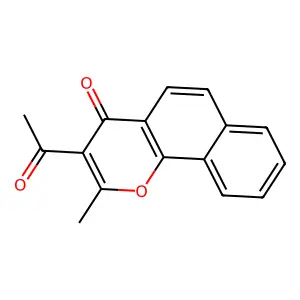 4H-Naphtho[1,2-b]pyran-4-one, 3-acetyl-2-methyl- structure