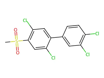 1,1'-Biphenyl, 2,3',4',5-tetrachloro-4-(methylsulfonyl)- structure
