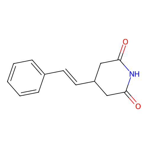 4-(2-Phenylethenyl)piperidine-2,6-dione structure