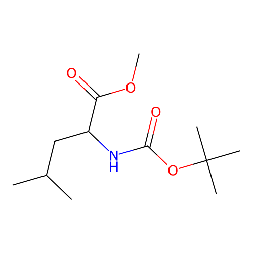 Methyl 4-methyl-2-[(2-methylpropan-2-yl)oxycarbonylamino]pentanoate structure