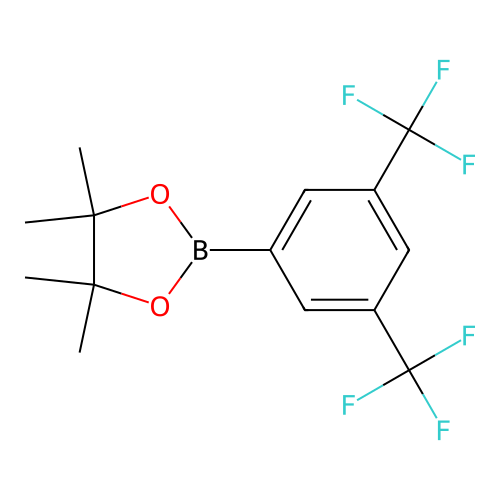 2-(3,5-Bis(trifluoromethyl)phenyl)-4,4,5,5-tetramethyl-1,3,2-dioxaborolane structure