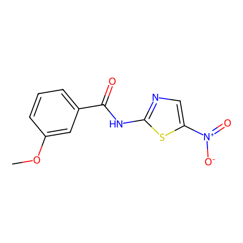 3-methoxy-N-(5-nitro-1,3-thiazol-2-yl)benzamide structure
