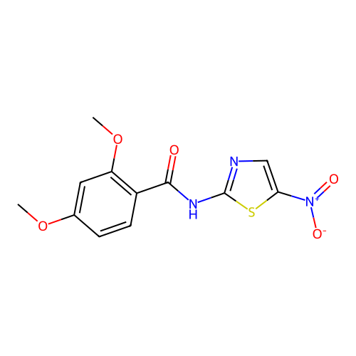 2,4-dimethoxy-N-(5-nitro-1,3-thiazol-2-yl)benzamide structure