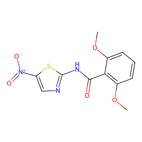 2,6-dimethoxy-N-(5-nitro-1,3-thiazol-2-yl)benzamide structure