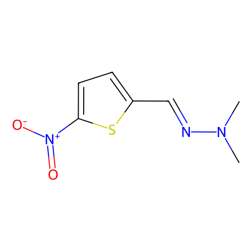 N-methyl-N-[(E)-(5-nitrothiophen-2-yl)methylideneamino]methanamine structure