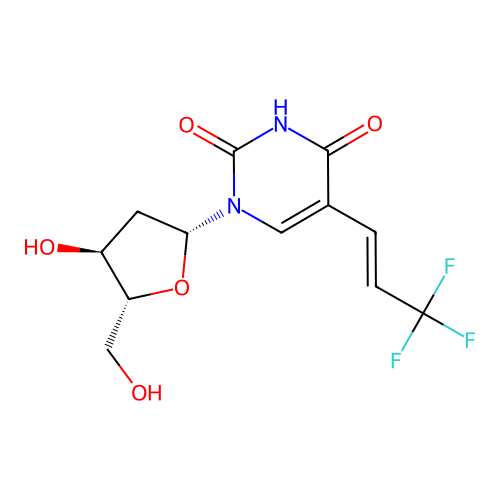 5-(3,3,3-Trifluoro-1-propenyl) 2'-deoxyuridine structure