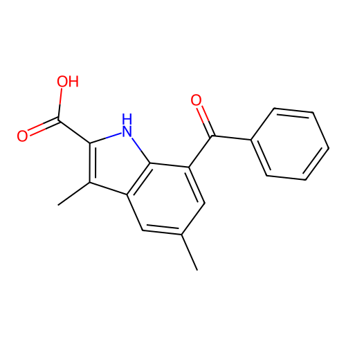 7-Benzoyl-3,5-dimethyl-1H-indole-2-carboxylic acid structure