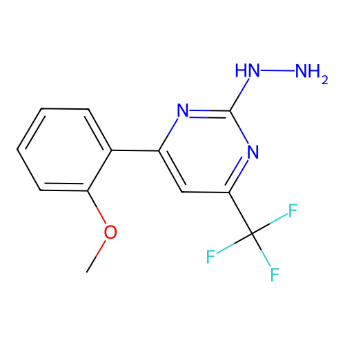 2-Hydrazino-4-(2-methoxyphenyl)-6-(trifluoromethyl)pyrimidine structure