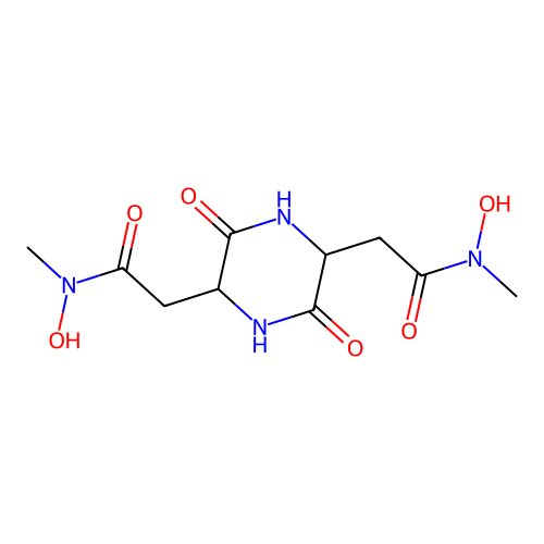 2,5-Piperazinediacetamide, N,N'-dihydroxy-N,N'-dimethyl-3,6-dioxo- structure
