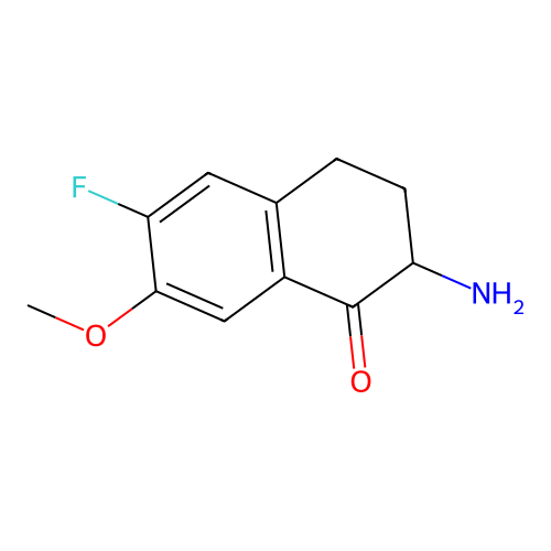2-amino-6-fluoro-7-methoxy-3,4-dihydro-2H-naphthalen-1-one structure