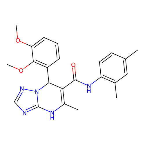 7-(2,3-dimethoxyphenyl)-N-(2,4-dimethylphenyl)-5-methyl-4,7-dihydro[1,2,4]triazolo[1,5-a]pyrimidine-6-carboxamide structure