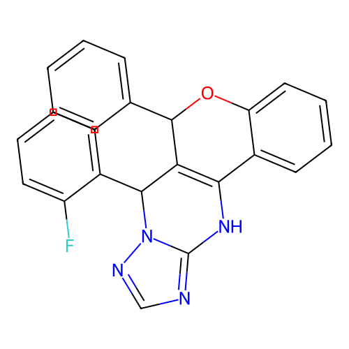 C24H17FN4O structure