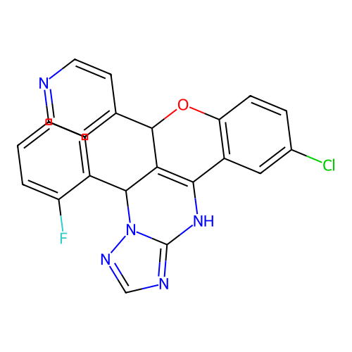 C23H15ClFN5O structure