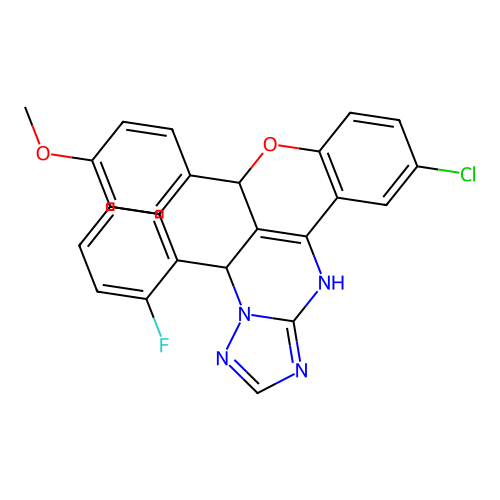 C25H18ClFN4O2 structure