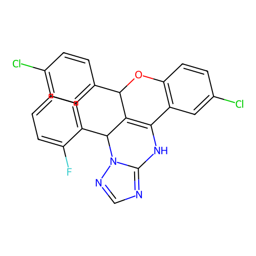 C24H15Cl2FN4O structure