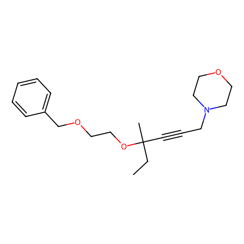 4-{4-[2-(Benzyloxy)ethoxy]-4-methyl-2-hexynyl}morpholine structure