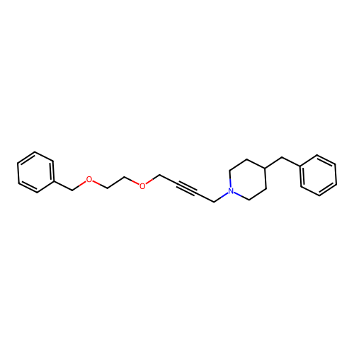 4-Benzyl-1-[4-(2-benzyloxy-ethoxy)-but-2-ynyl]-piperidine structure