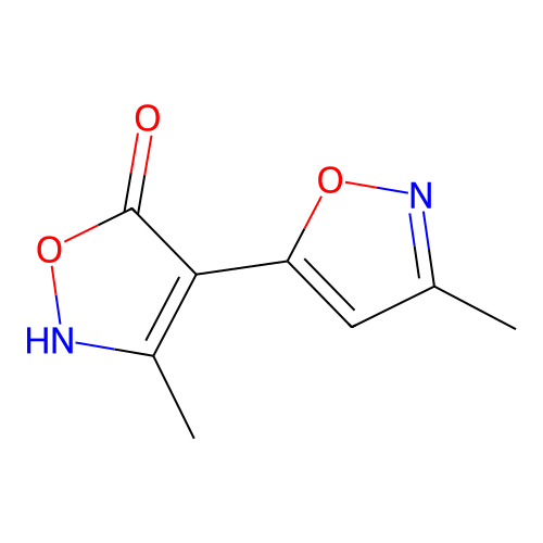 3-Methyl-4-(3-methyl-5(2H)-isoxazolylidene)-5(4H)-isoxazolone structure