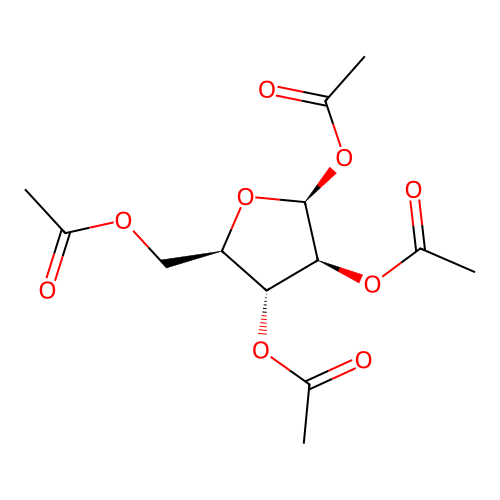 [(2R,3R,4S,5S)-3,4,5-triacetyloxyoxolan-2-yl]methyl acetate structure