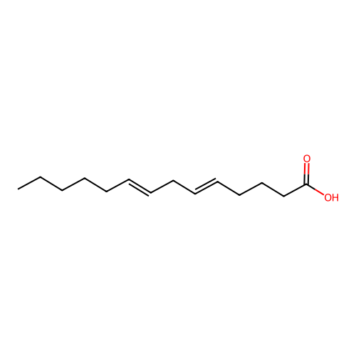 5,8-Tetradecadienoic acid structure