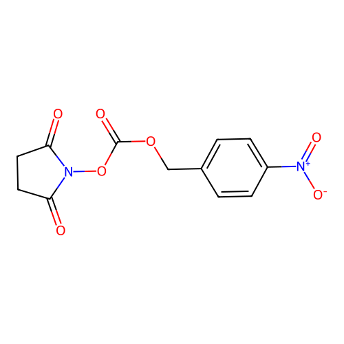 Succinimidyl 4-nitrobenzyl carbonate structure