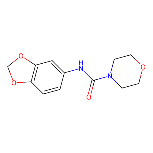 N-(1,3-benzodioxol-5-yl)morpholine-4-carboxamide structure