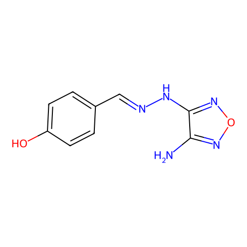4-[[(4-Amino-1,2,5-oxadiazol-3-yl)hydrazinylidene]methyl]phenol structure