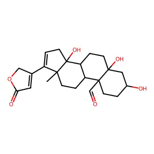 5-beta-Carda-16,20(22)-dienolide, 19-oxo-3-beta,5,14-trihydroxy- structure
