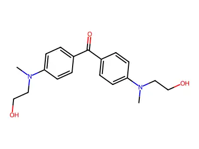 4,4'-Bis[(2-hydroxyethyl)methylamino]benzophenone structure