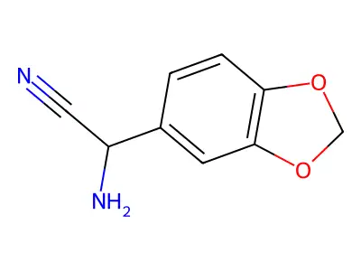 alpha-Amino-1,3-benzodioxole-5-acetonitrile structure