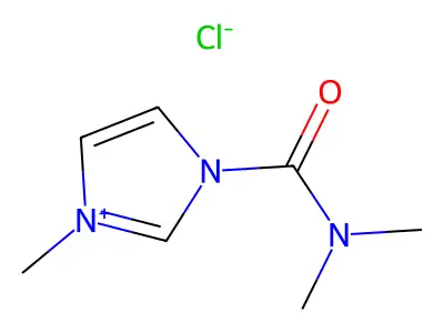 1-(Dimethylcarbamoyl)-3-methyl-1H-imidazol-3-ium chloride structure