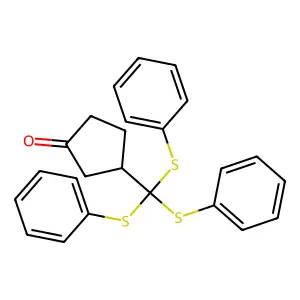 3-(Tris(phenylthio)methyl)cyclopentanone structure