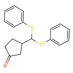 3-[Bis(phenylsulfanyl)methyl]cyclopentan-1-one structure