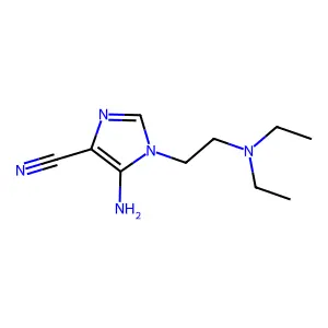 5-Amino-1-[2-(diethylamino)ethyl]imidazole-4-carbonitrile structure