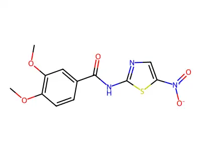 3,4-dimethoxy-N-(5-nitro-1,3-thiazol-2-yl)benzamide structure