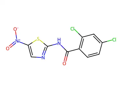 2,4-Dichloro-N-(5-nitro-2-thiazolyl)benzamide structure