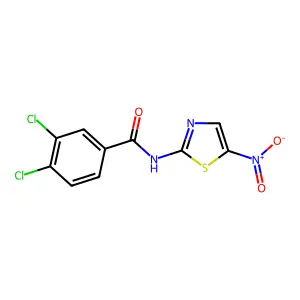 3,4-二氯-N-(5-硝基-2-噻唑基)苯甲酰胺 structure