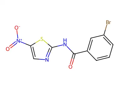 3-bromo-N-(5-nitro-1,3-thiazol-2-yl)benzamide structure