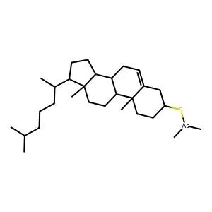 Cholest-5-en-3-yl dimethylarsinothioite structure