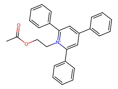 1-(2-Acetoxyethyl)-2,4,6-triphenylpyridin-1-ium structure