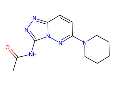 Acetamide, N-(6-(1-piperidinyl)-1,2,4-triazolo(4,3-b)pyridazin-3-yl)- structure