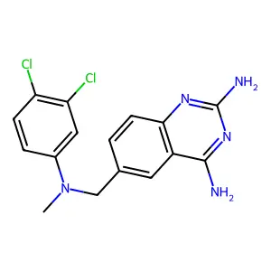 6-[(3,4-dichloro-N-methylanilino)methyl]quinazoline-2,4-diamine structure