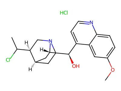 10-Chloro-6'-methoxy-10,11-dihydrocinchonan-9-ol--hydrogen chloride (1/1) structure