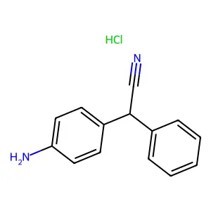 2-(p-Aminophenyl)-2-phenylacetonitrile monohydrochloride structure