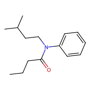 N-(3-methylbutyl)-N-phenylbutanamide structure