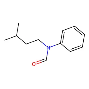 N-(3-methylbutyl)-N-phenylformamide structure
